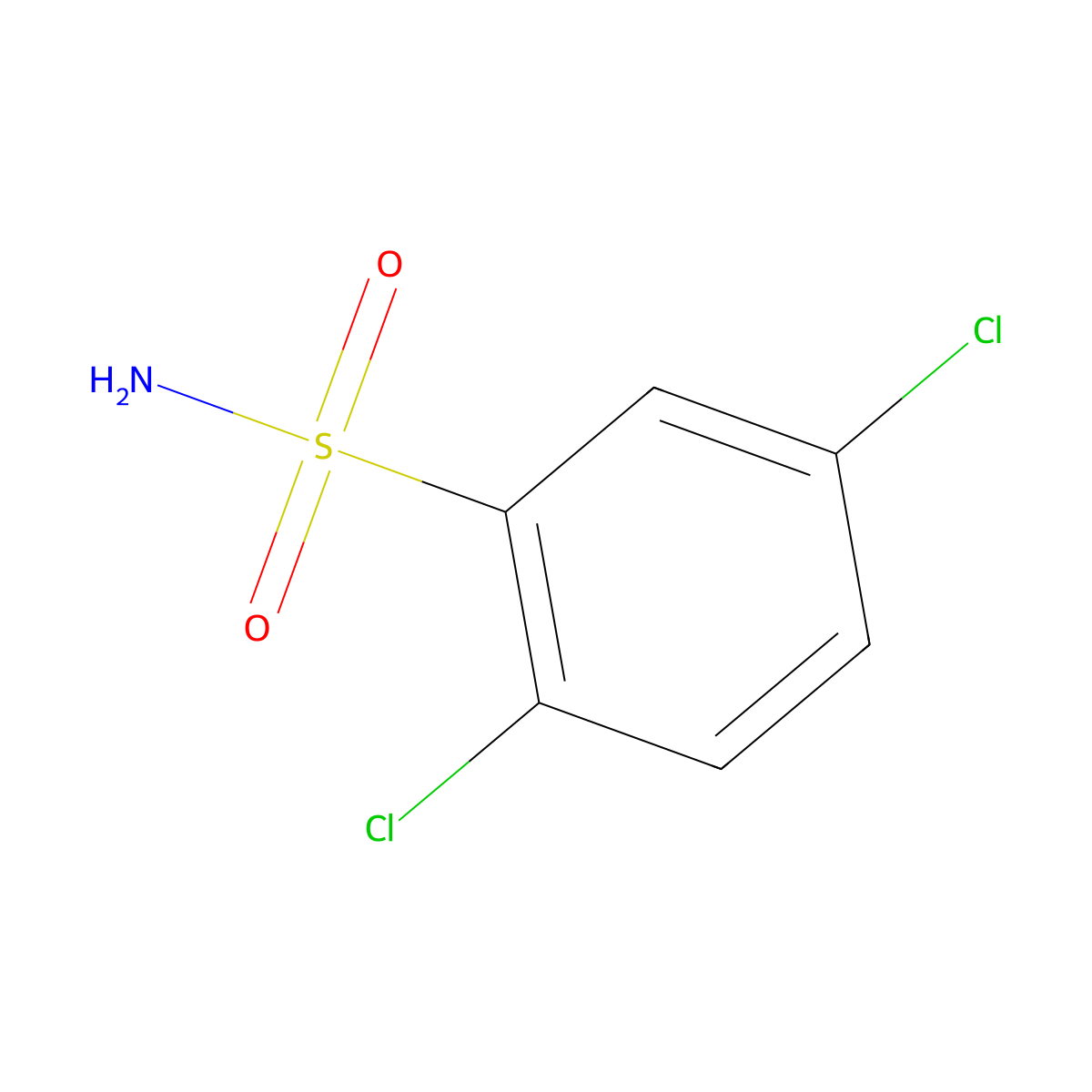 2,5-Dichlorobenzenesulfonamide molecular structure, CAS 7720-45-8