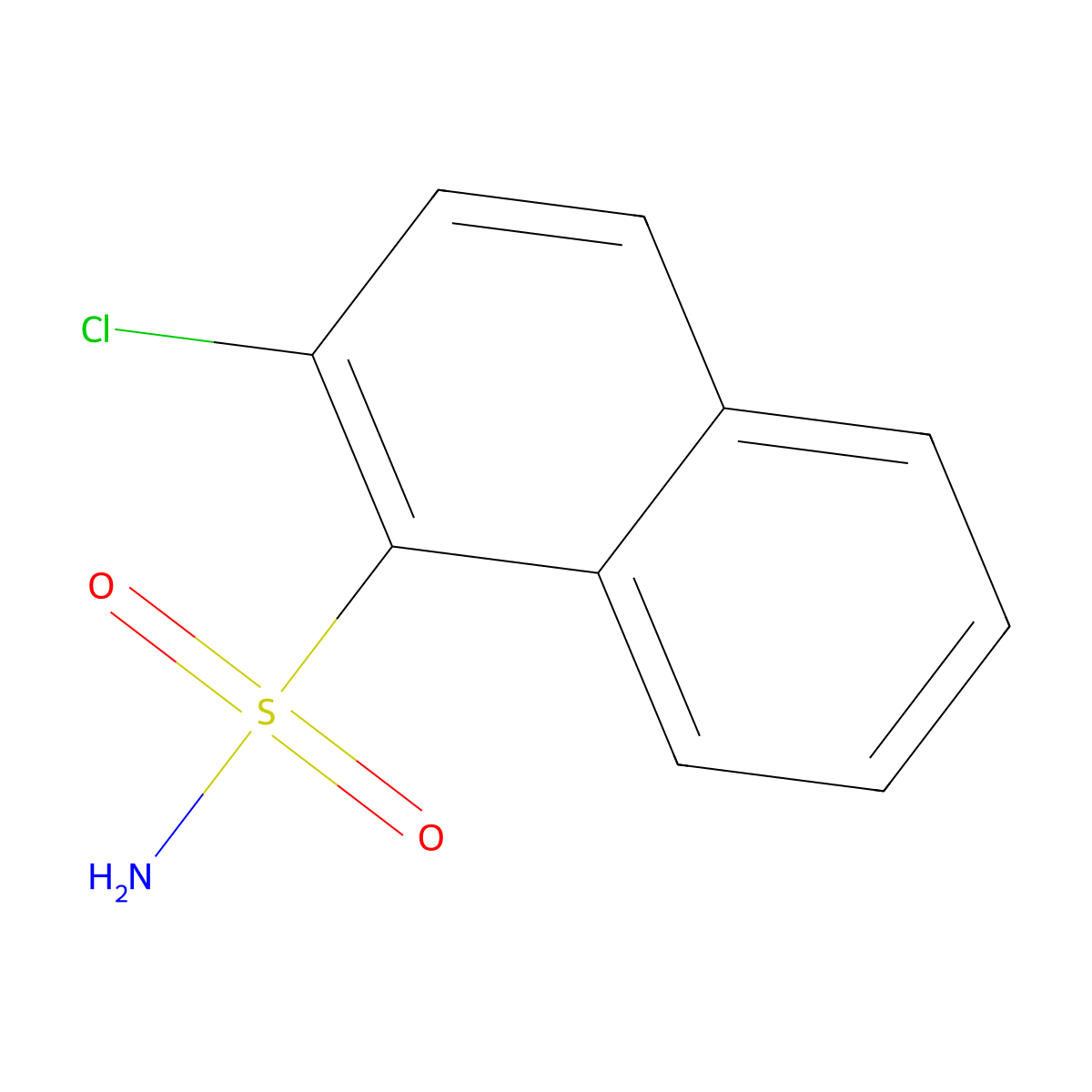 2-Chloro-1-naphthalenesulfonamide molecular structure, CAS 7720-46-9