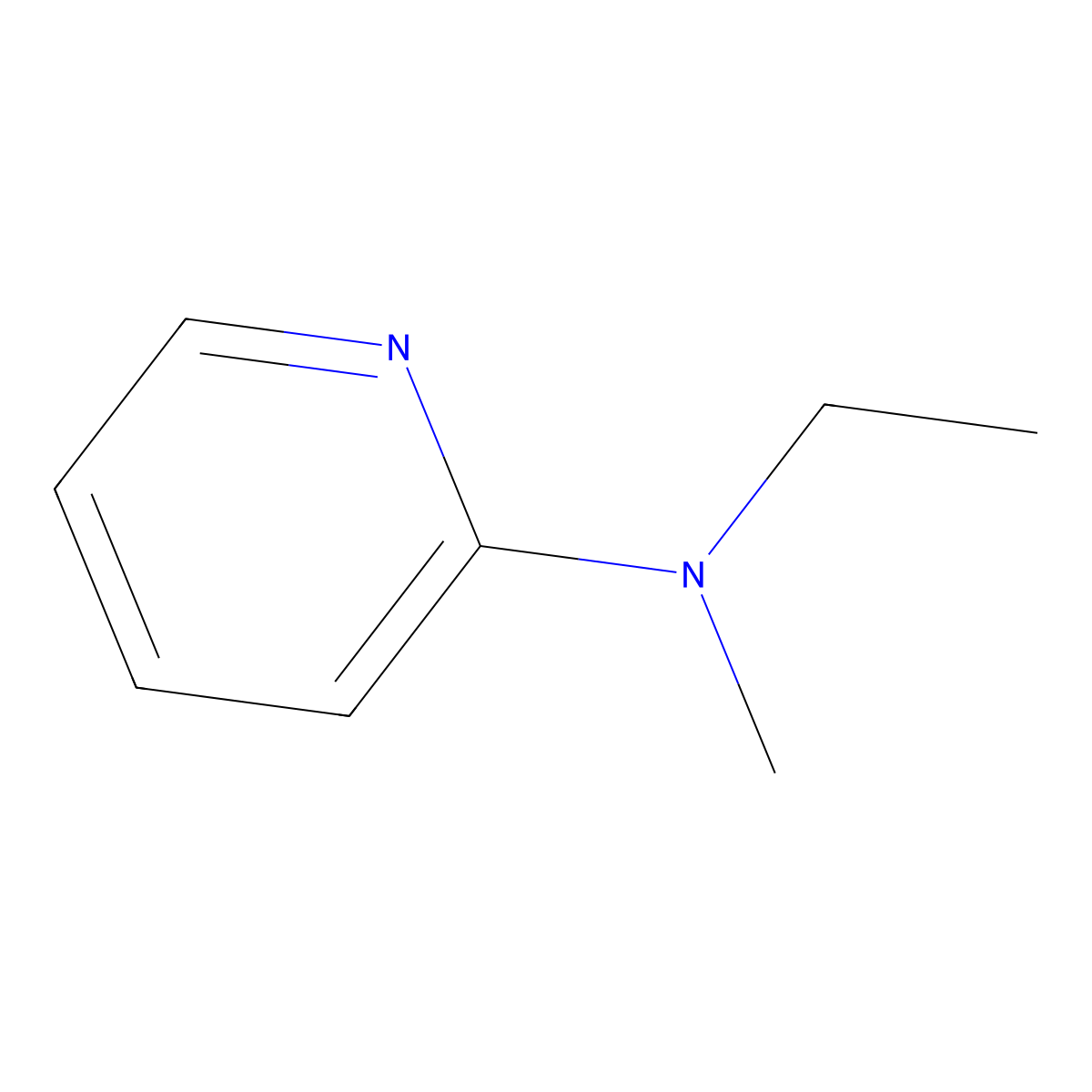 2-(Ethylmethylamino)pyridine molecular structure, CAS 77200-12-5