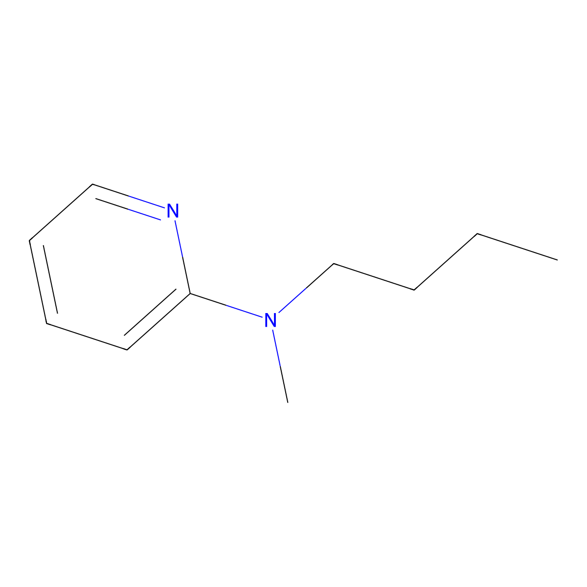 N-butyl-N-methylpyridin-2-amine molecular structure, CAS 77200-13-6