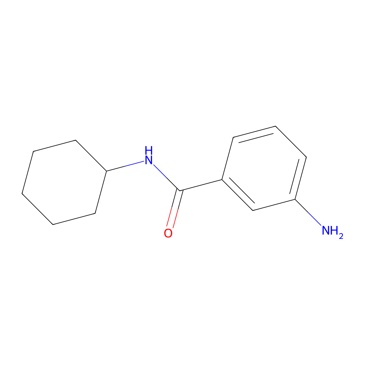 3-amino-N-cyclohexylbenzamide molecular structure, CAS 77201-15-1
