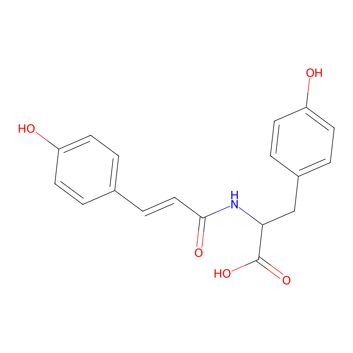 N-p-Coumaroyltyrosine molecular structure, CAS 77201-66-2