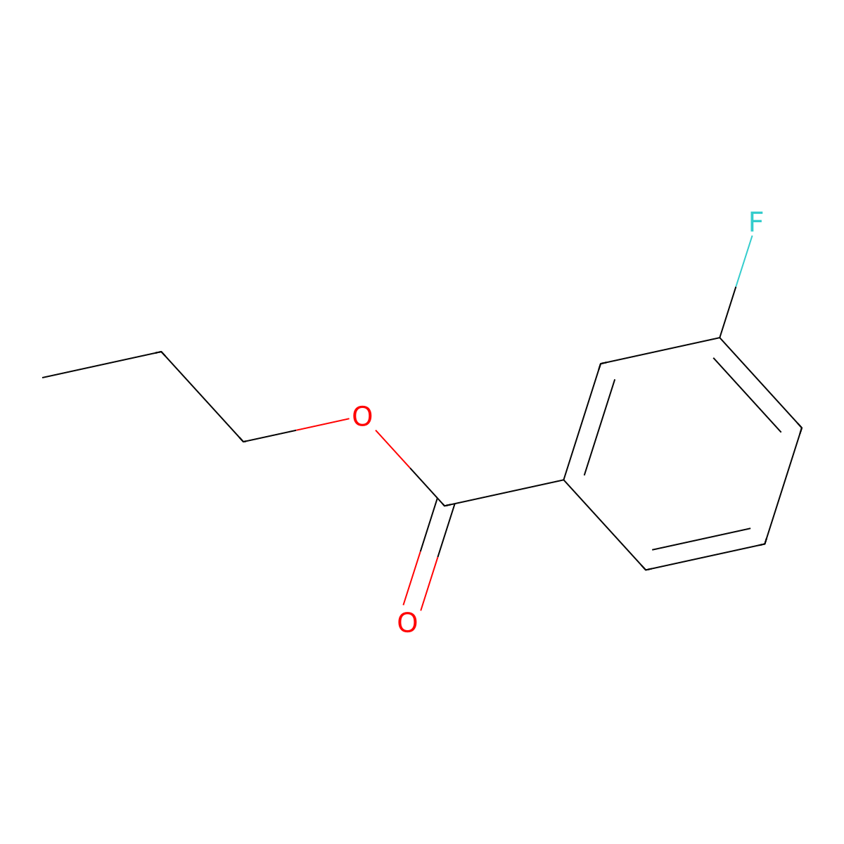 Propyl 3-fluorobenzoate molecular structure, CAS 77206-93-0