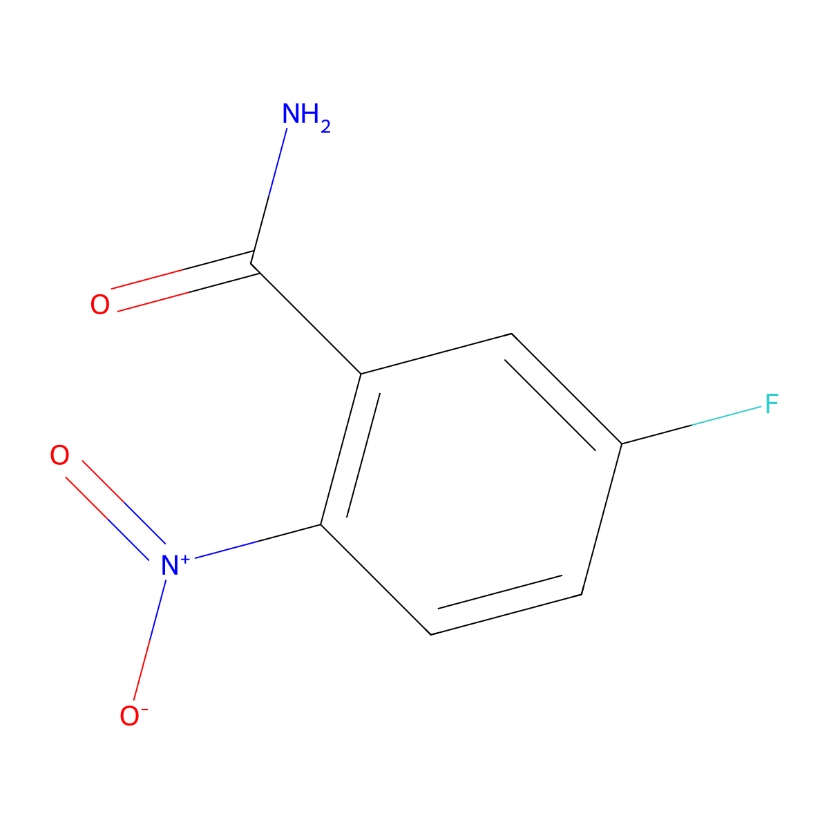 5-Fluoro-2-nitrobenzamide molecular structure, CAS 77206-97-4