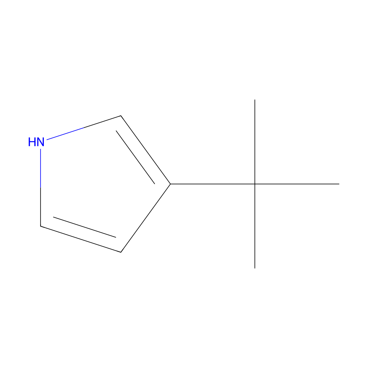 3-tert-butyl-1H-pyrrole molecular structure, CAS 7721-49-5