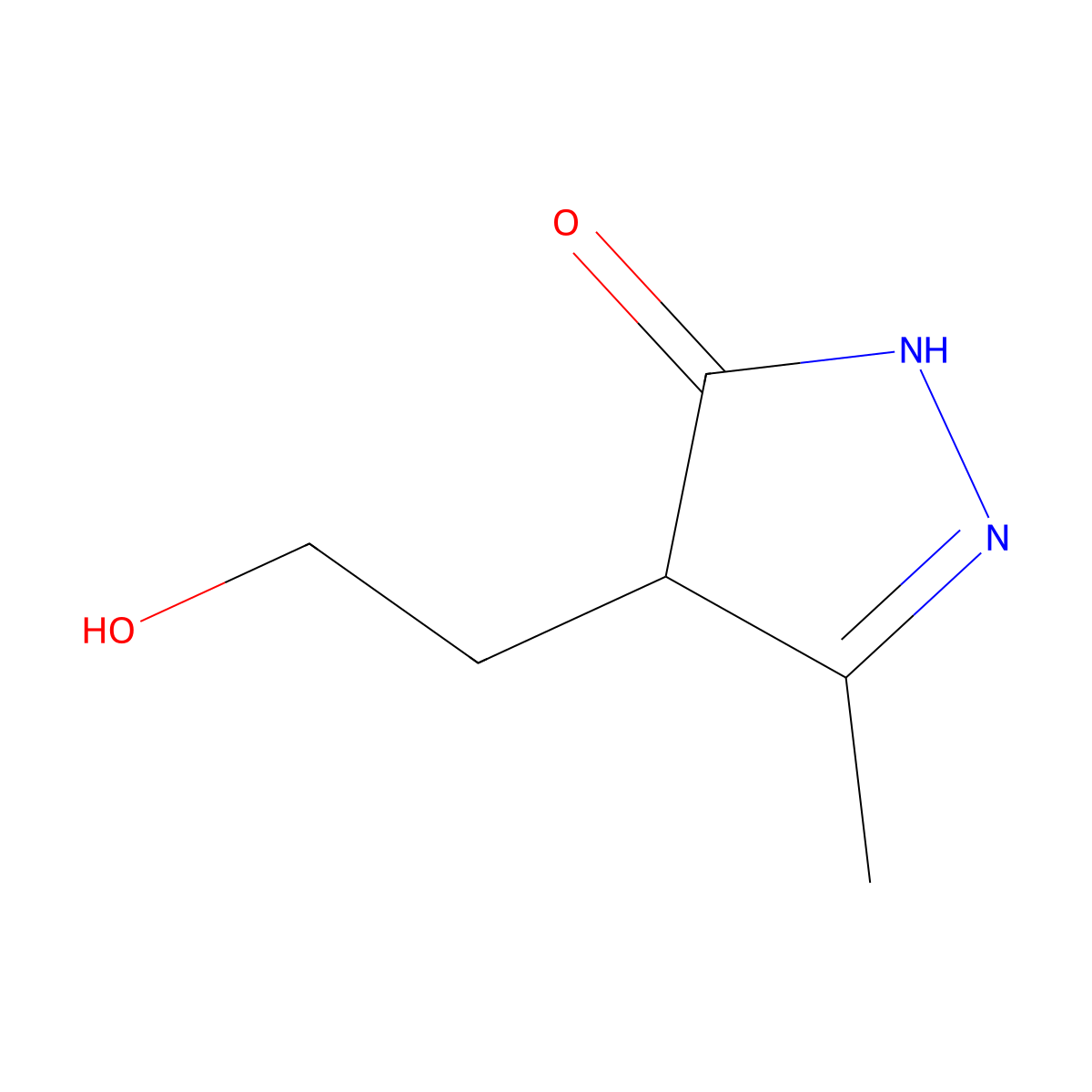 4-(2-Hydroxyethyl)-3-methyl-2-pyrazolin-5-one molecular structure, CAS 7721-54-2