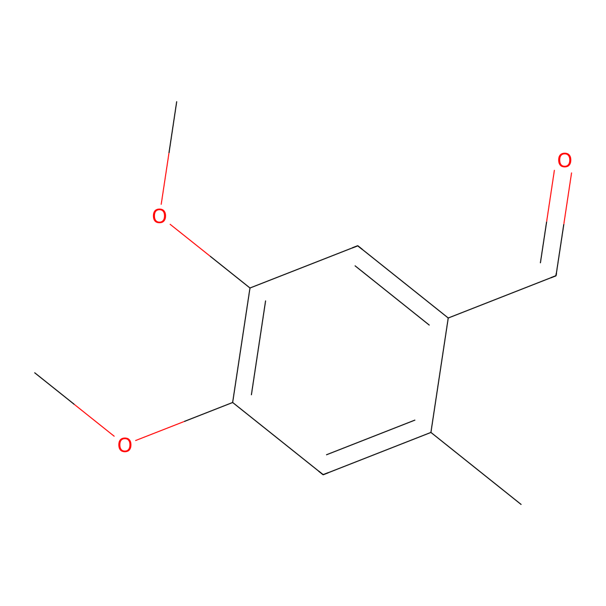 4,5-Dimethoxy-2-methylbenzaldehyde molecular structure, CAS 7721-62-2