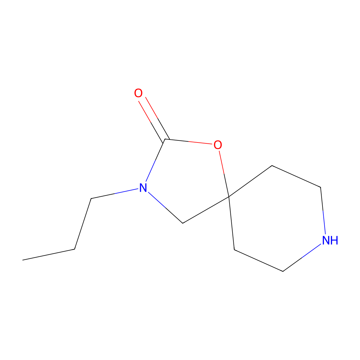 3-Propyl-1-oxa-3,8-diazaspiro[4.5]decan-2-one molecular structure, CAS 77211-52-0