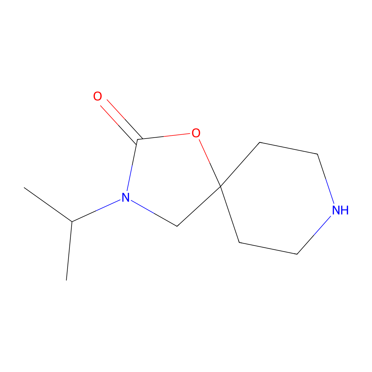 3-Isopropyl-1-oxa-3,8-diazaspiro[4.5]decan-2-one molecular structure, CAS 77211-53-1