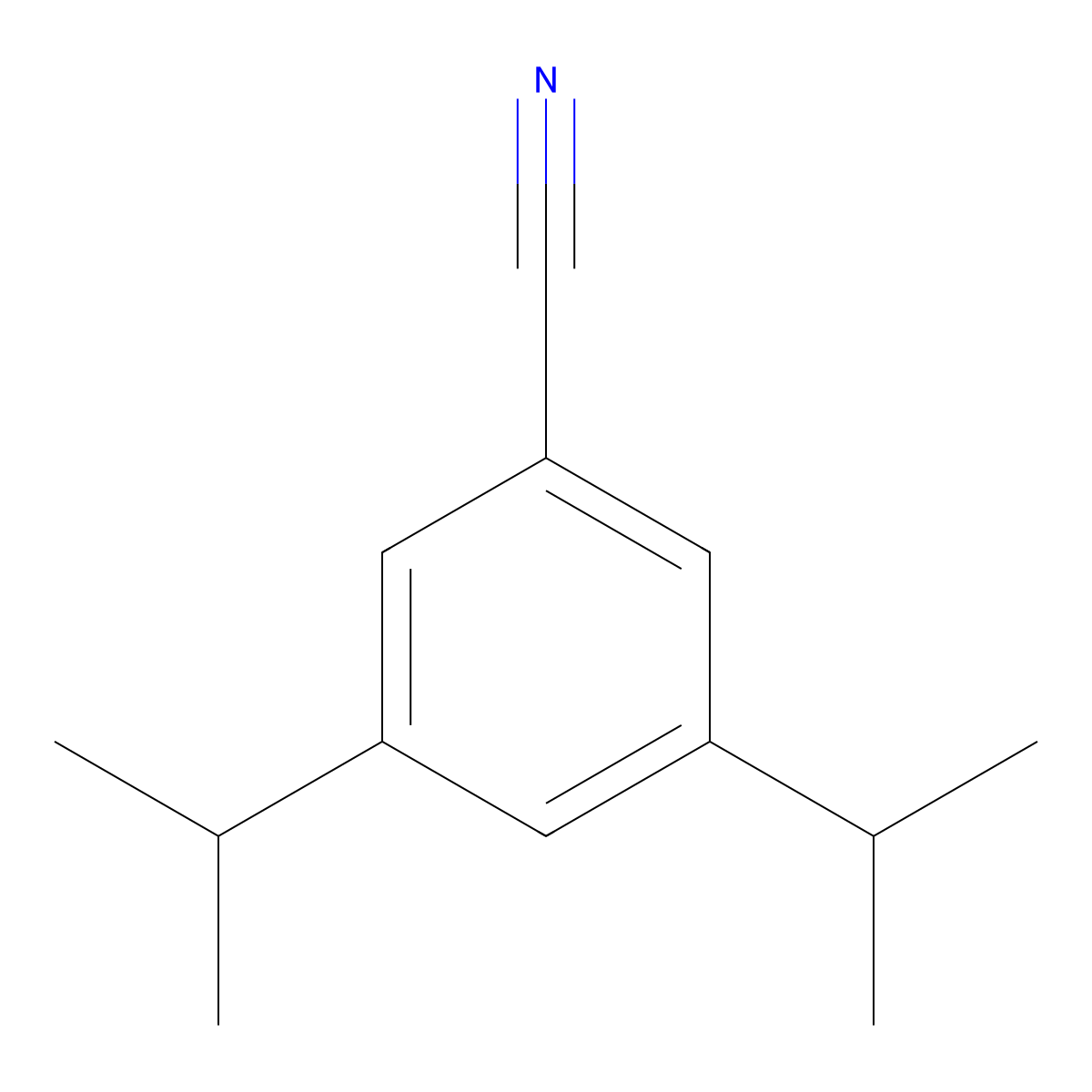 3,5-Diisopropylbenzonitrile molecular structure, CAS 77212-90-9