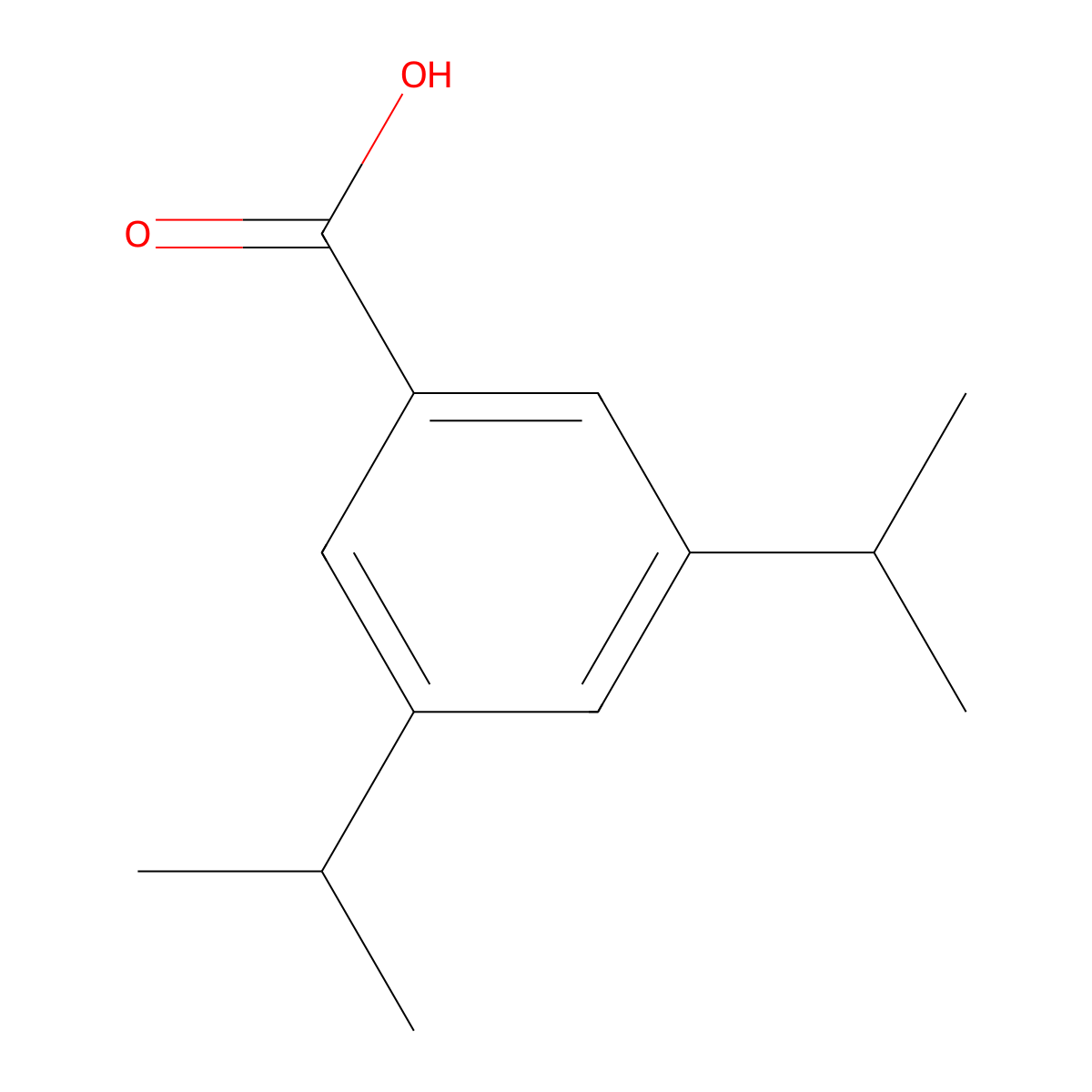 3,5-Diisopropylbenzoic acid molecular structure, CAS 77212-95-4