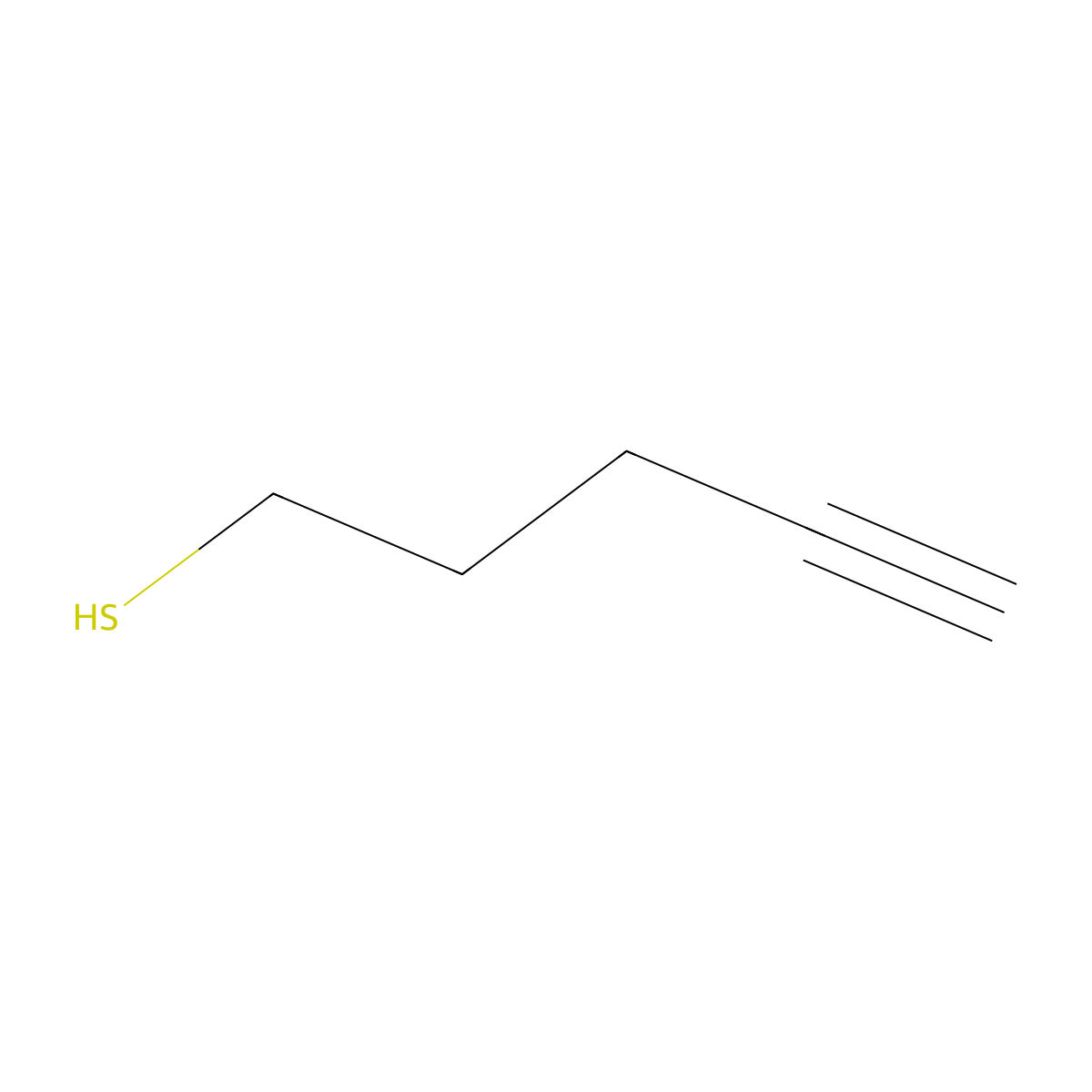 Pent-4-yne-1-thiol molecular structure, CAS 77213-88-8
