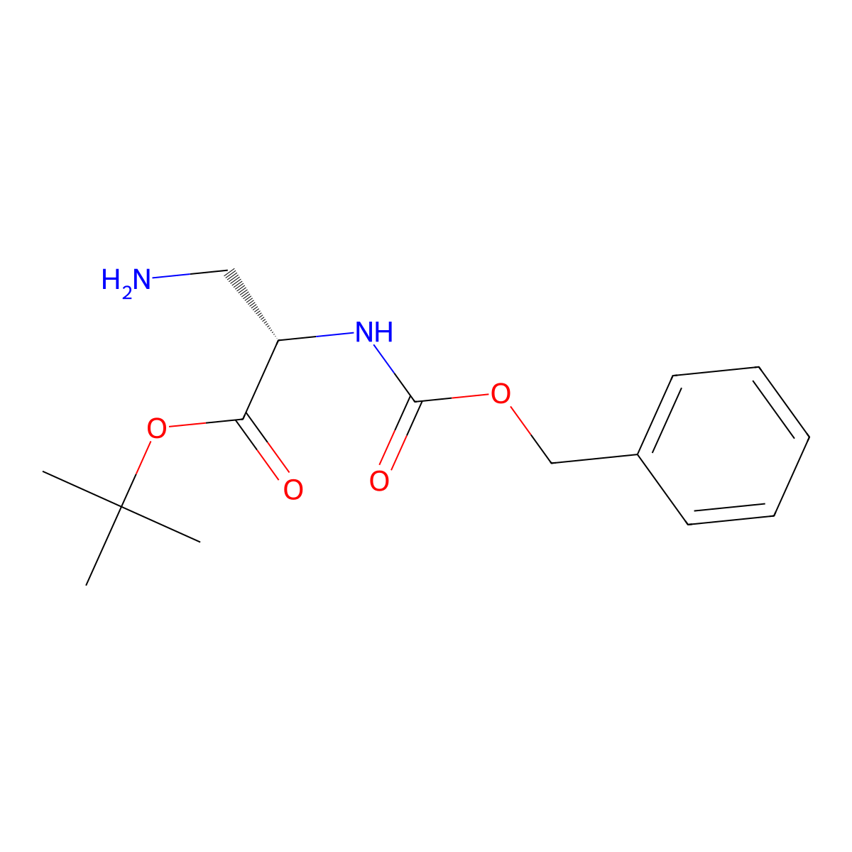 (S)-tert-Butyl 3-amino-2-(((benzyloxy)carbonyl)amino)propanoate molecular structure, CAS 77215-55-5