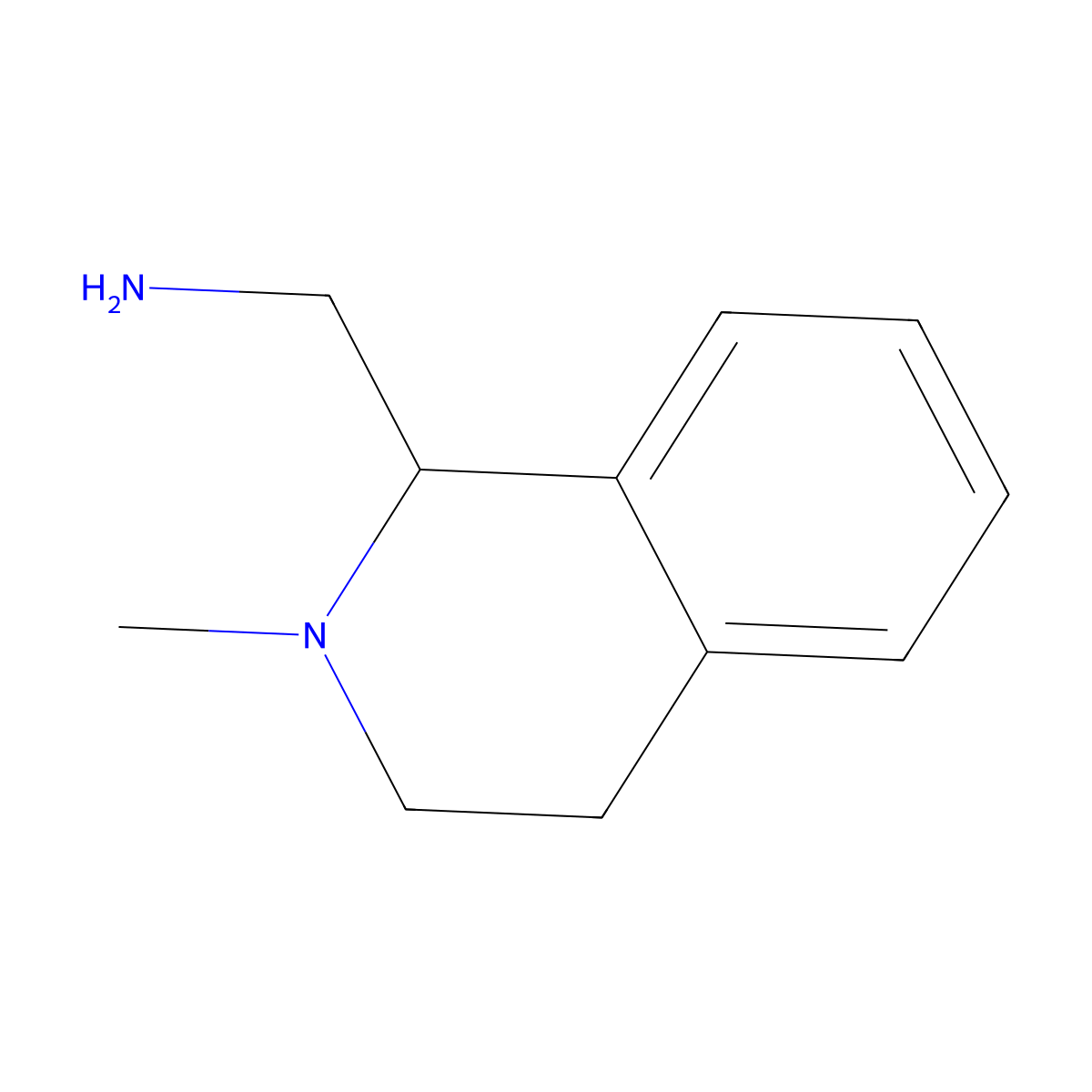 (2-Methyl-1,2,3,4-tetrahydroisoquinolin-1-yl)methanamine molecular structure, CAS 77215-89-5