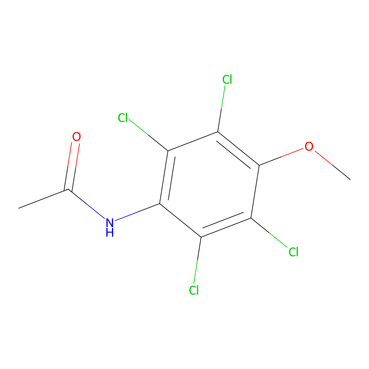 N-(2,3,5,6-Tetrachloro-4-methoxyphenyl)acetamide molecular structure, CAS 77218-84-9