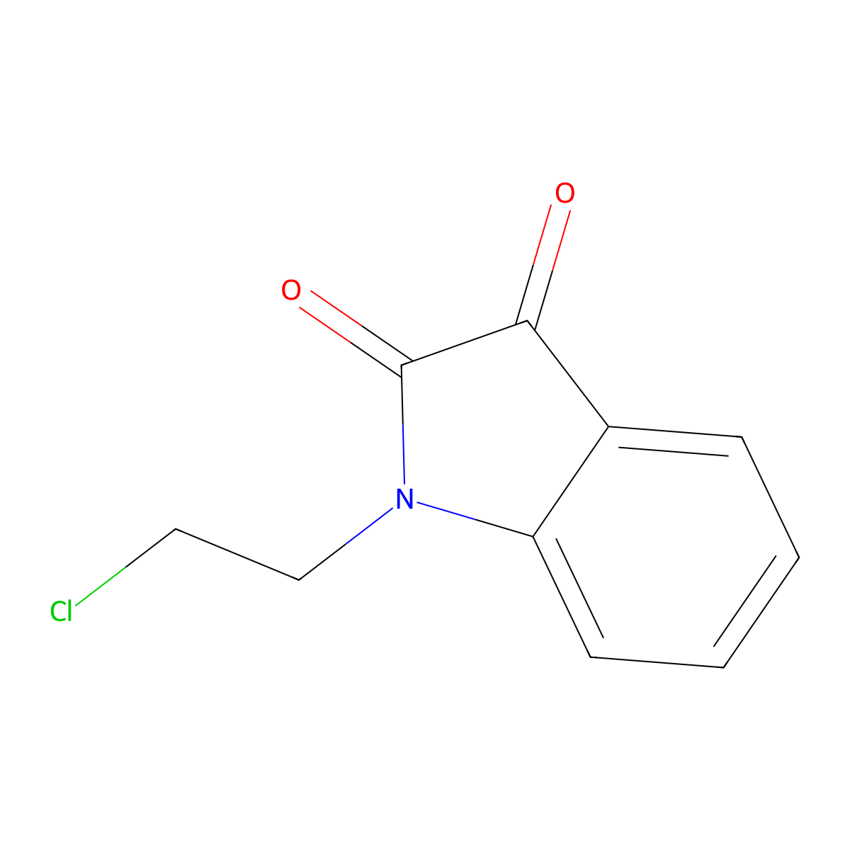 1-(2-Chloroethyl)indoline-2,3-dione molecular structure, CAS 77218-99-6