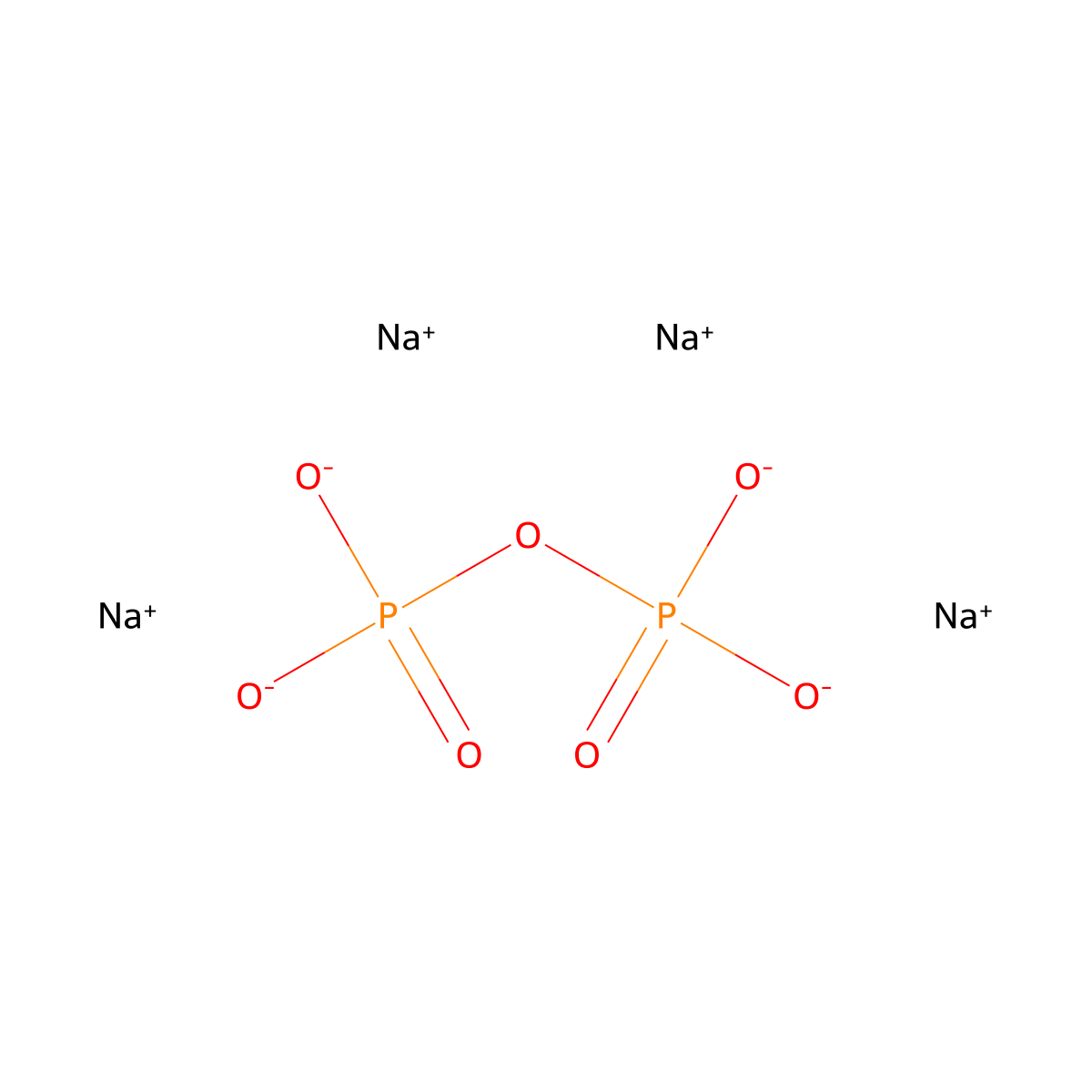 Tetrasodium Pyrophosphate molecular structure, CAS 7722-88-5