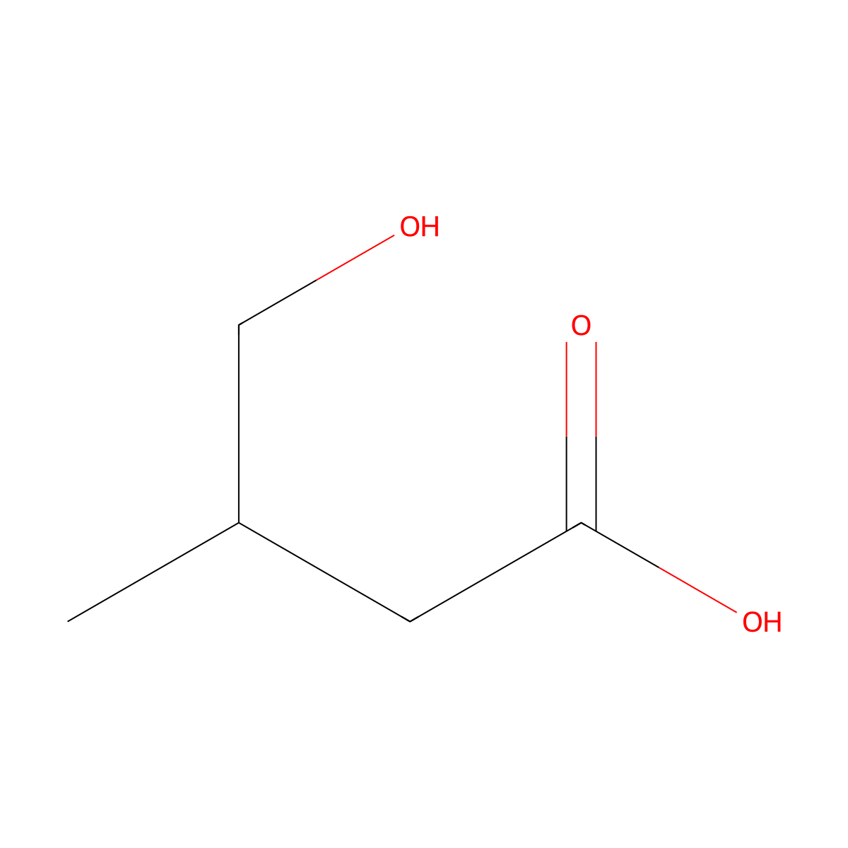 4-Hydroxyisovaleric acid molecular structure, CAS 77220-86-1