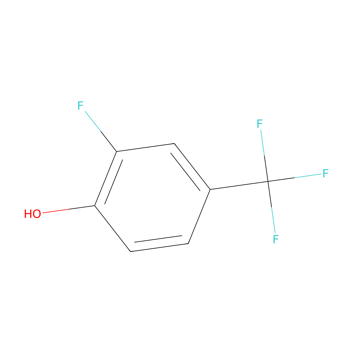 2-Fluoro-4-(trifluoromethyl)phenol molecular structure, CAS 77227-78-2