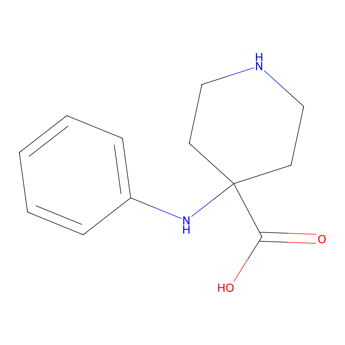 4-Anilinoisonipecotic acid molecular structure, CAS 772283-93-9