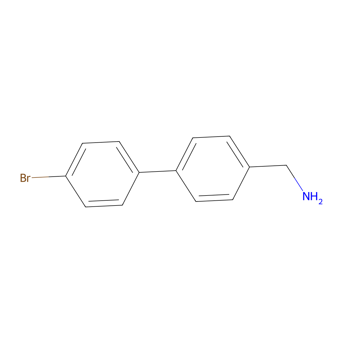 4-(4-Bromo phenyl) benzyl amine molecular structure, CAS 772284-26-1