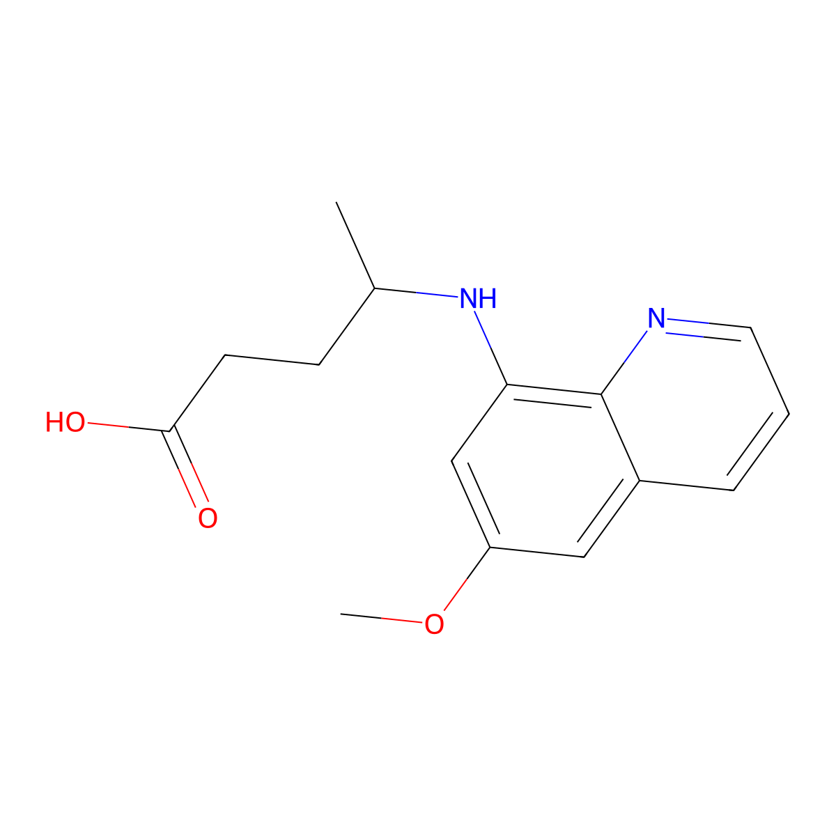 8-(3-Carboxy-1-methylpropylamino)-6-methoxyquinoline molecular structure, CAS 77229-68-6