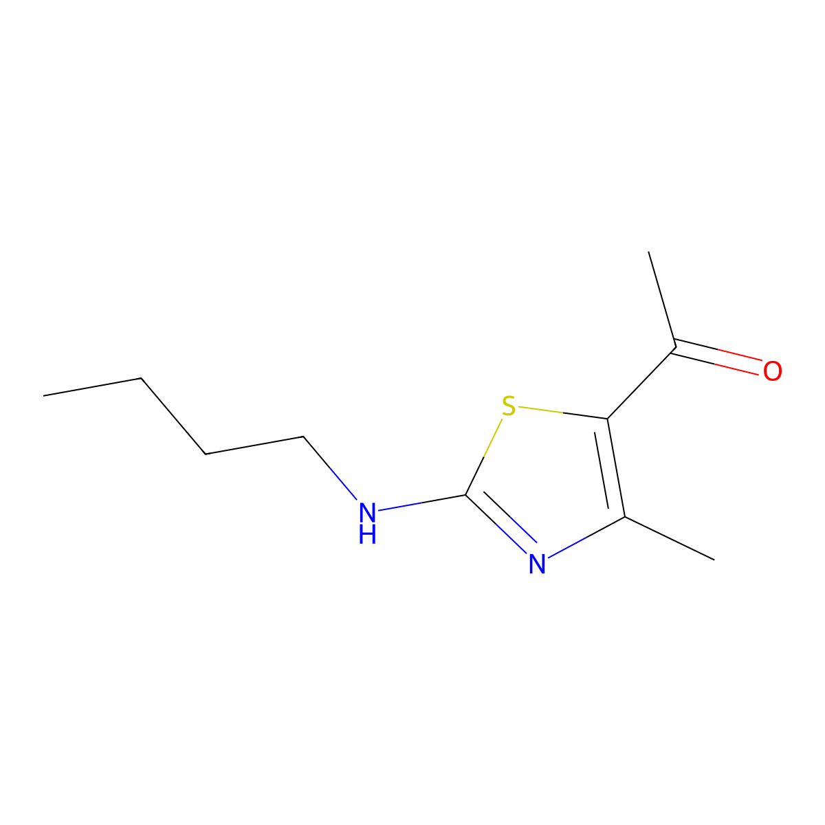 1-[2-(Butylamino)-4-methyl-1,3-thiazol-5-yl]ethanone molecular structure, CAS 772294-99-2