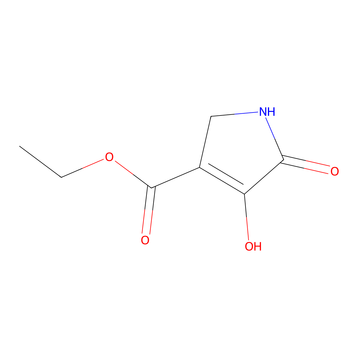 ethyl 4-hydroxy-5-oxo-2,5-dihydro-1H-pyrrole-3-carboxylate molecular structure, CAS 772317-09-6
