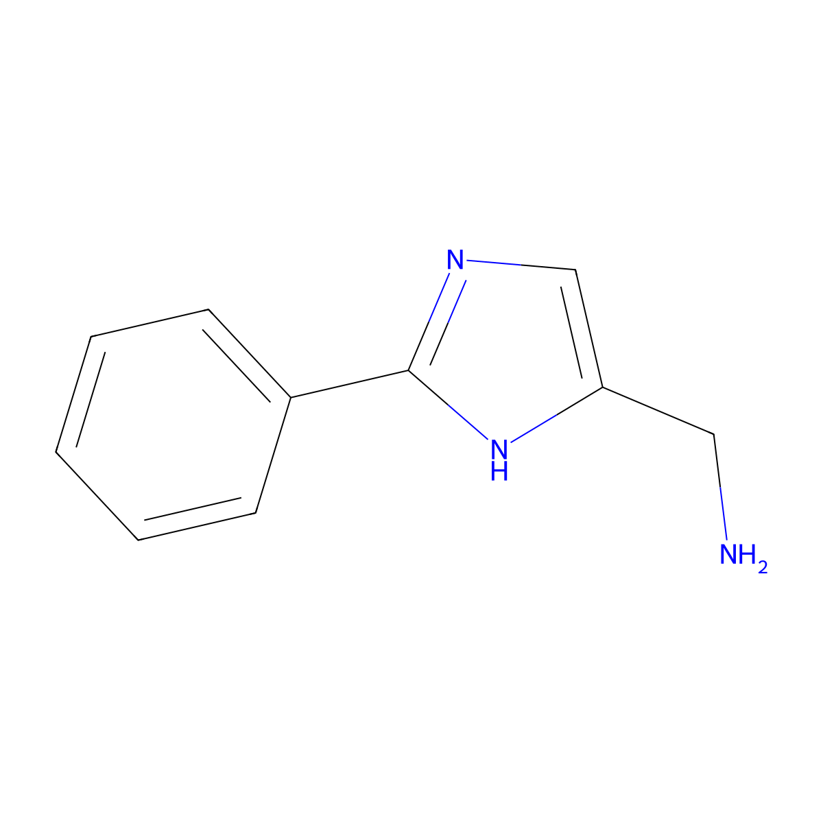 (2-Phenyl-1H-imidazol-5-YL)methanamine molecular structure, CAS 772317-13-2