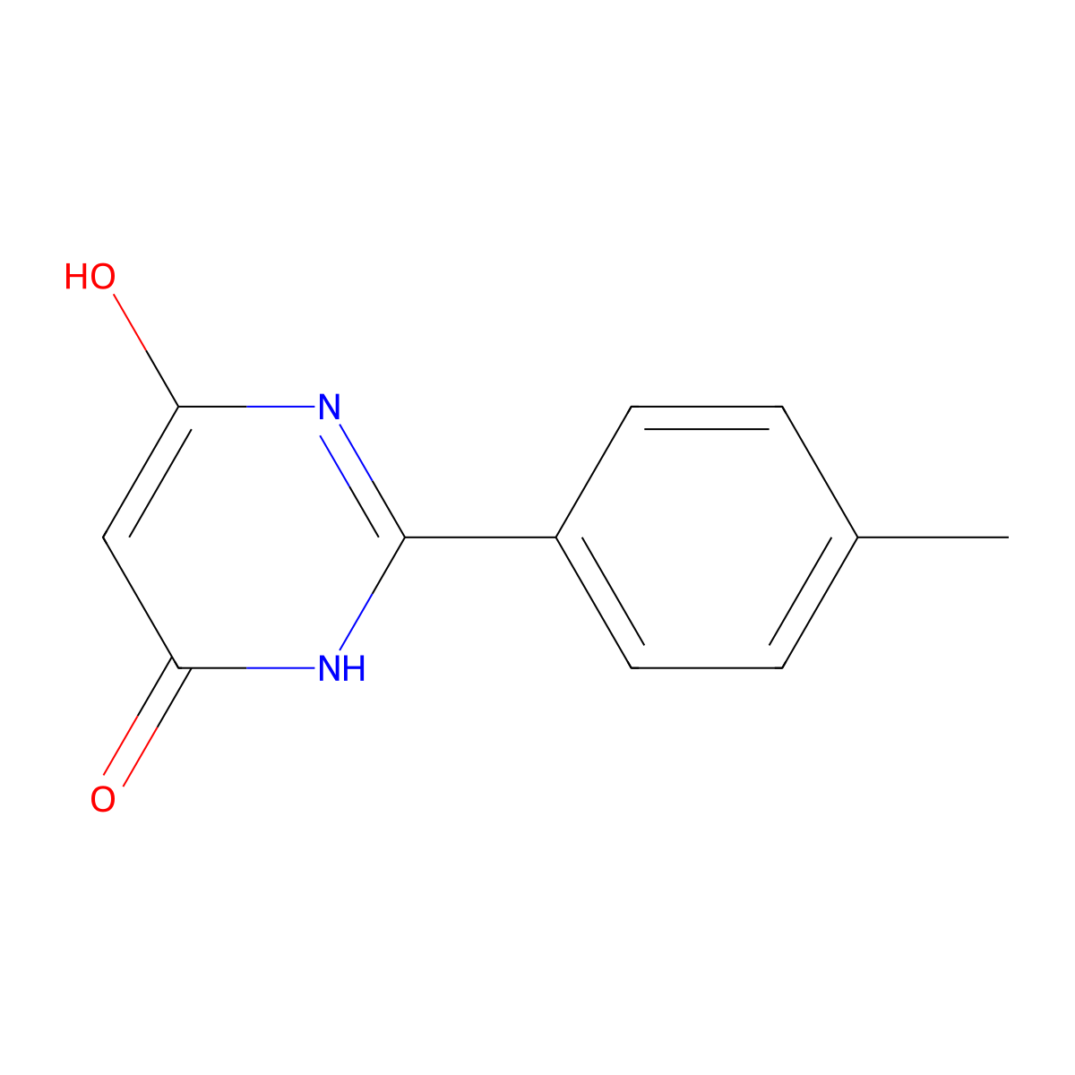 6-Hydroxy-2-(p-tolyl)pyrimidin-4(3H)-one molecular structure, CAS 77232-12-3
