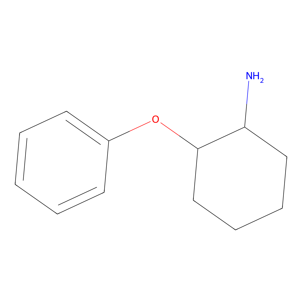rac-(1R,2S)-2-phenoxycyclohexan-1-amine molecular structure, CAS 772321-31-0