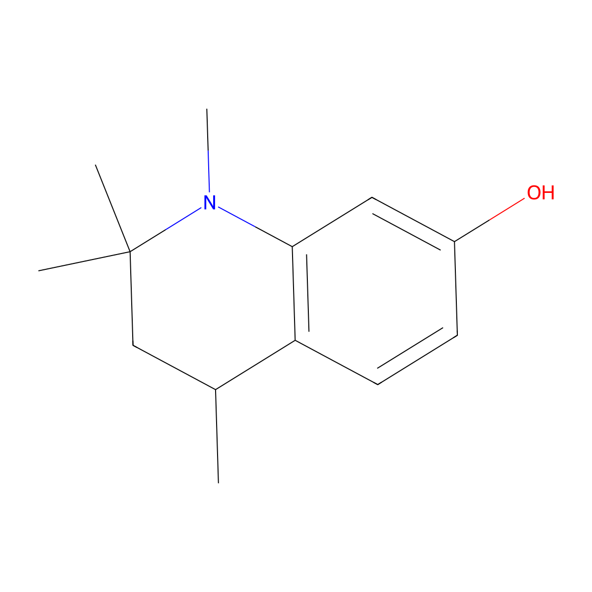1,2,2,4-Tetramethyl-1,2,3,4-tetrahydroquinolin-7-ol molecular structure, CAS 772324-37-5