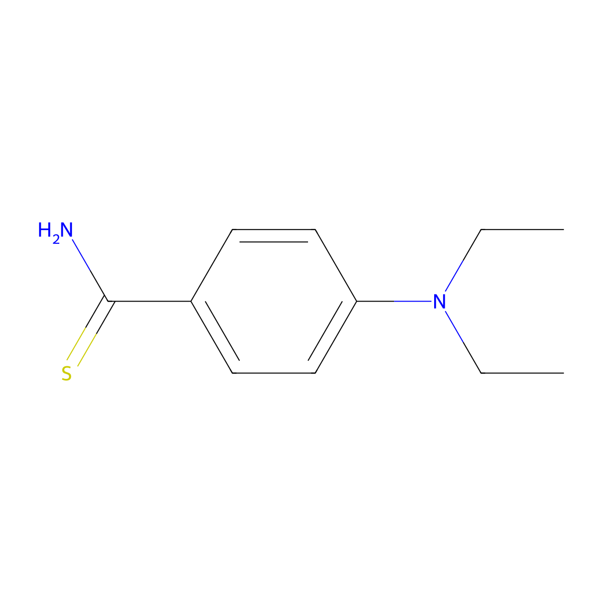 Benzenecarbothioamide, 4-(diethylamino)- molecular structure, CAS 772324-97-7