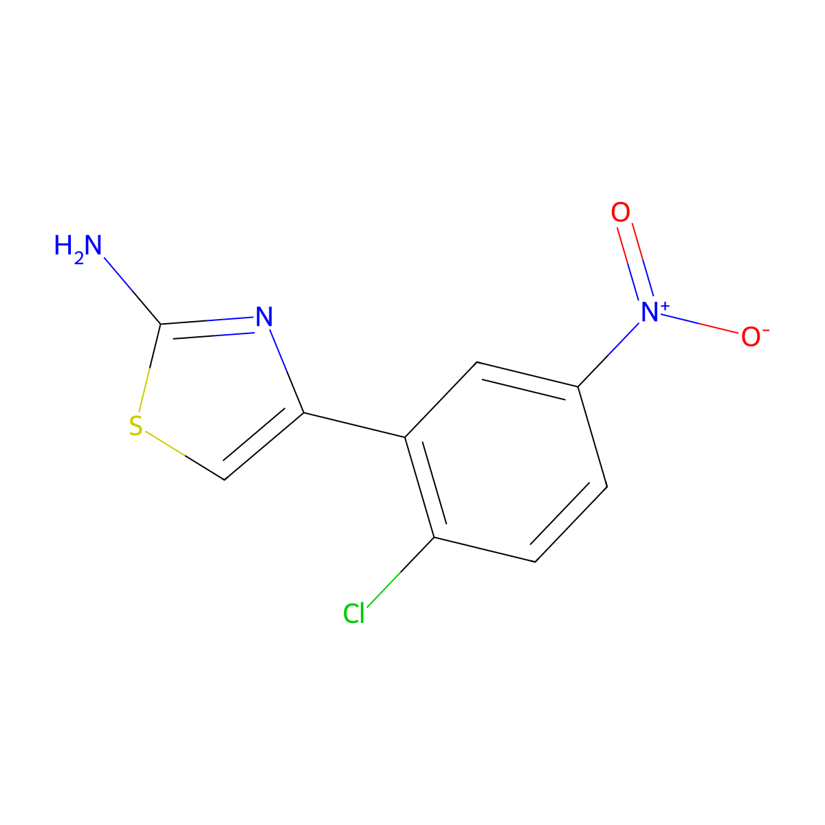 4-(2-Chloro-5-nitrophenyl)thiazol-2-amine molecular structure, CAS 772331-11-0