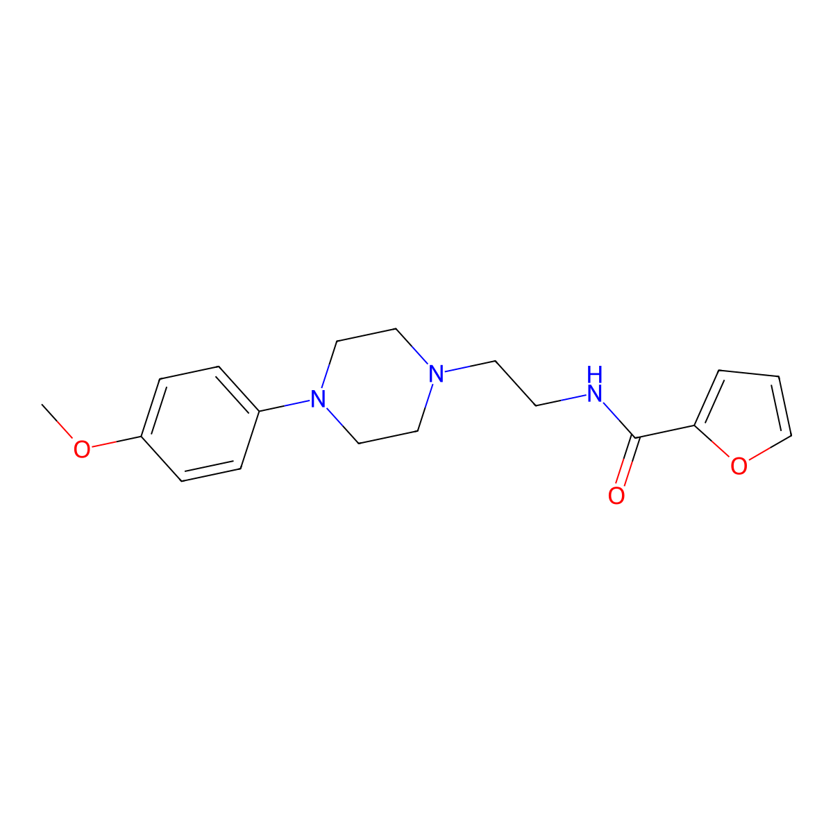 N-{2-[4-(4-methoxyphenyl)piperazin-1-yl]ethyl}furan-2-carboxamide molecular structure, CAS 772332-81-7