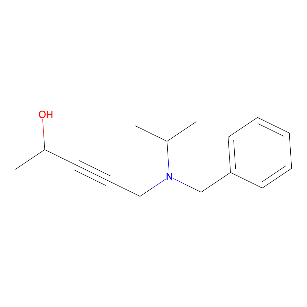 5-[Benzyl(propan-2-yl)amino]pent-3-yn-2-ol molecular structure, CAS 772333-52-5