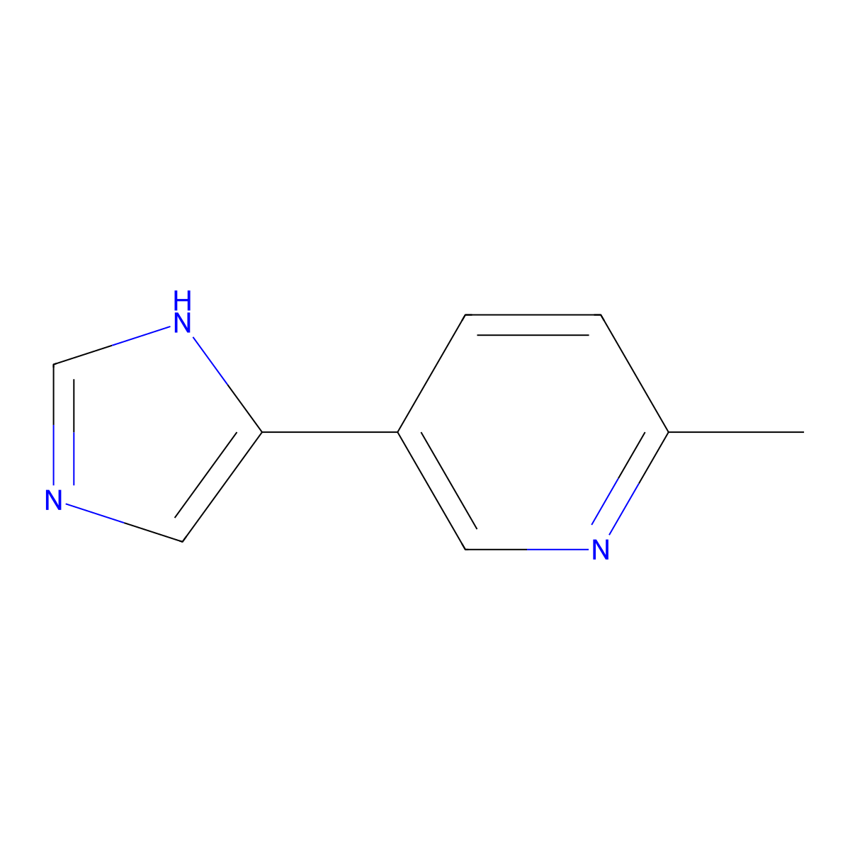 5-(1H-imidazol-4-yl)-2-methylpyridine molecular structure, CAS 772334-82-4