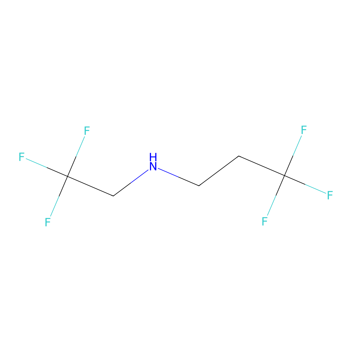 (2,2,2-Trifluoroethyl)(3,3,3-trifluoropropyl)amine molecular structure, CAS 772339-54-5
