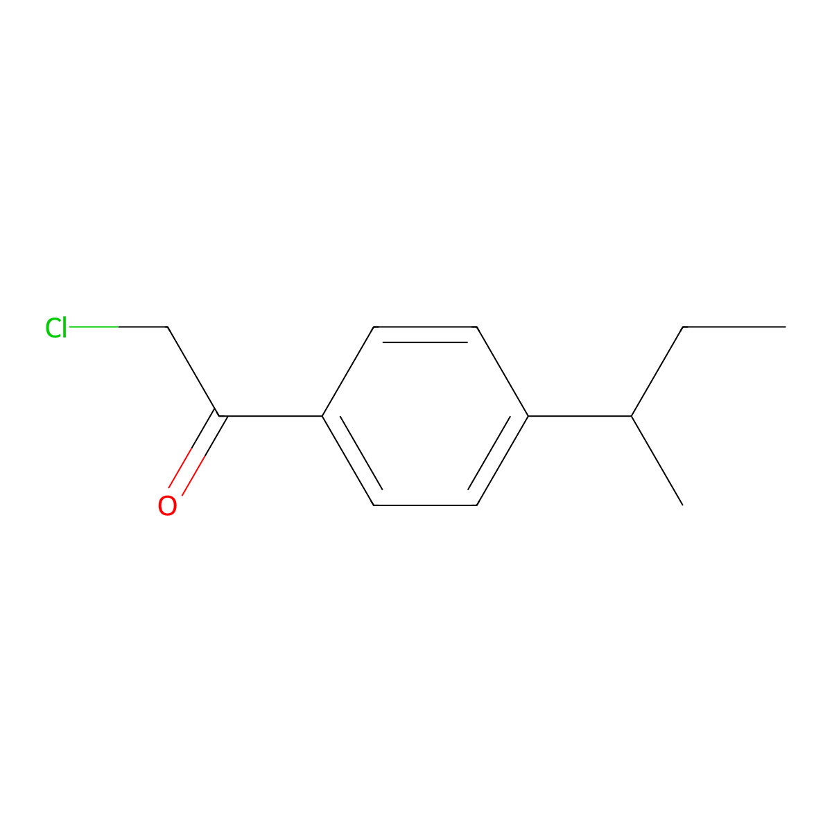 1-(4-sec-Butyl-phenyl)-2-chloro-ethanone molecular structure, CAS 77234-66-3
