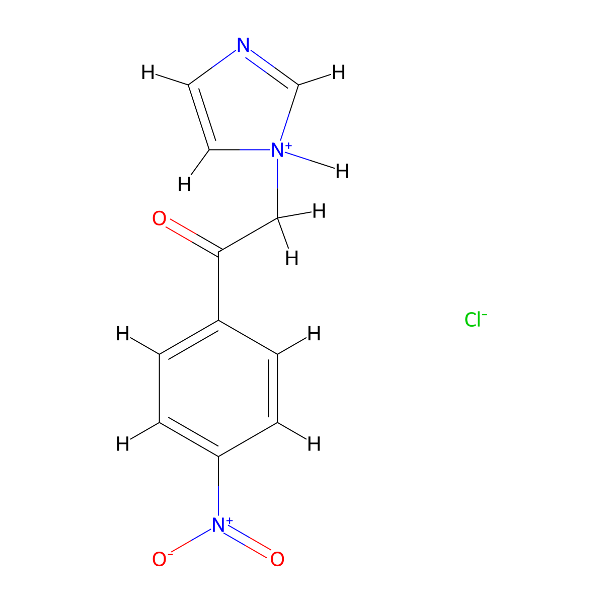 Acetophenone, 2-(1-imidazolyl)-4'-nitro-, hydrochloride molecular structure, CAS 77234-68-5