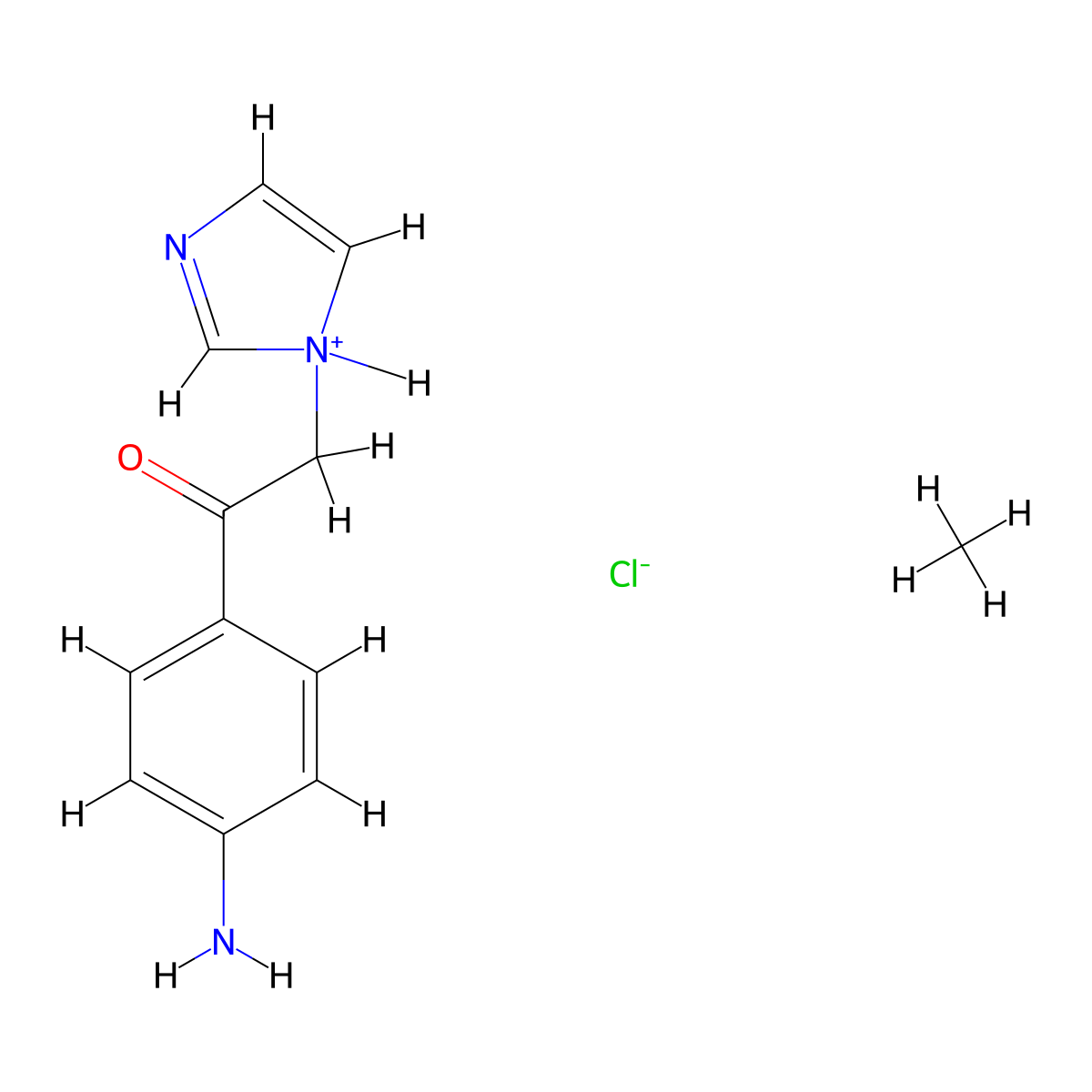 Acetophenone, 4'-amino-2-(1-imidazolyl)-, hydrochloride molecular structure, CAS 77234-69-6
