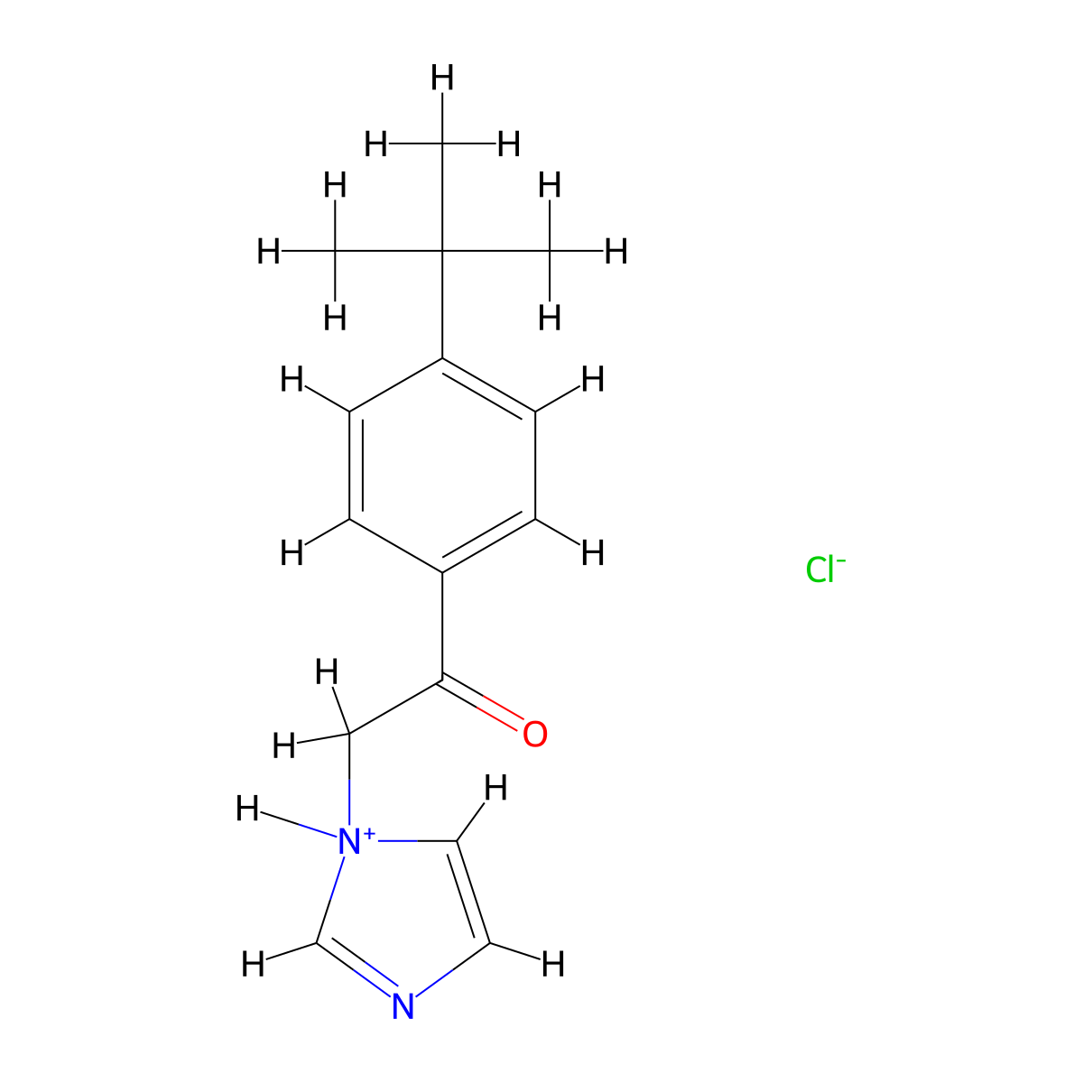 Acetophenone, 4'-tert-butyl-2-(1-imidazolyl)-, hydrochloride molecular structure, CAS 77234-72-1