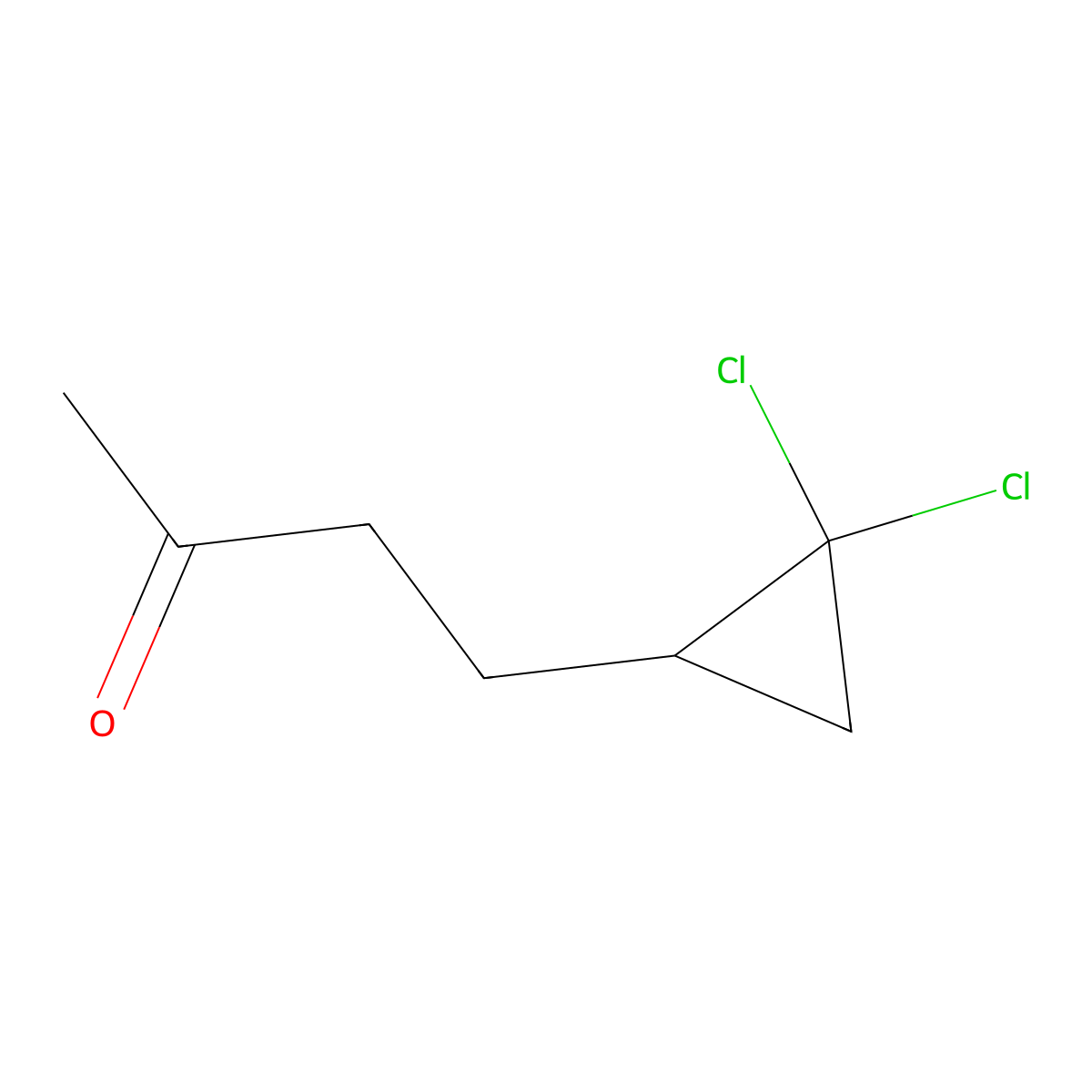 4-(2,2-Dichlorocyclopropyl)butan-2-one molecular structure, CAS 77237-13-9