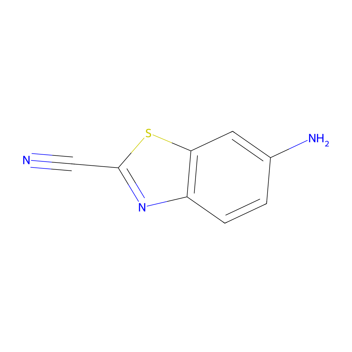 6-Amino-2-cyanobenzothiazole molecular structure, CAS 7724-12-1