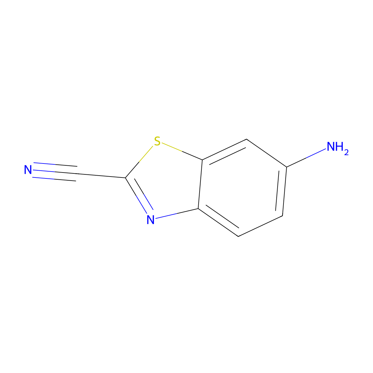 6-Amino-2-cyanobenzothiazole molecular structure, CAS 7724-12-1