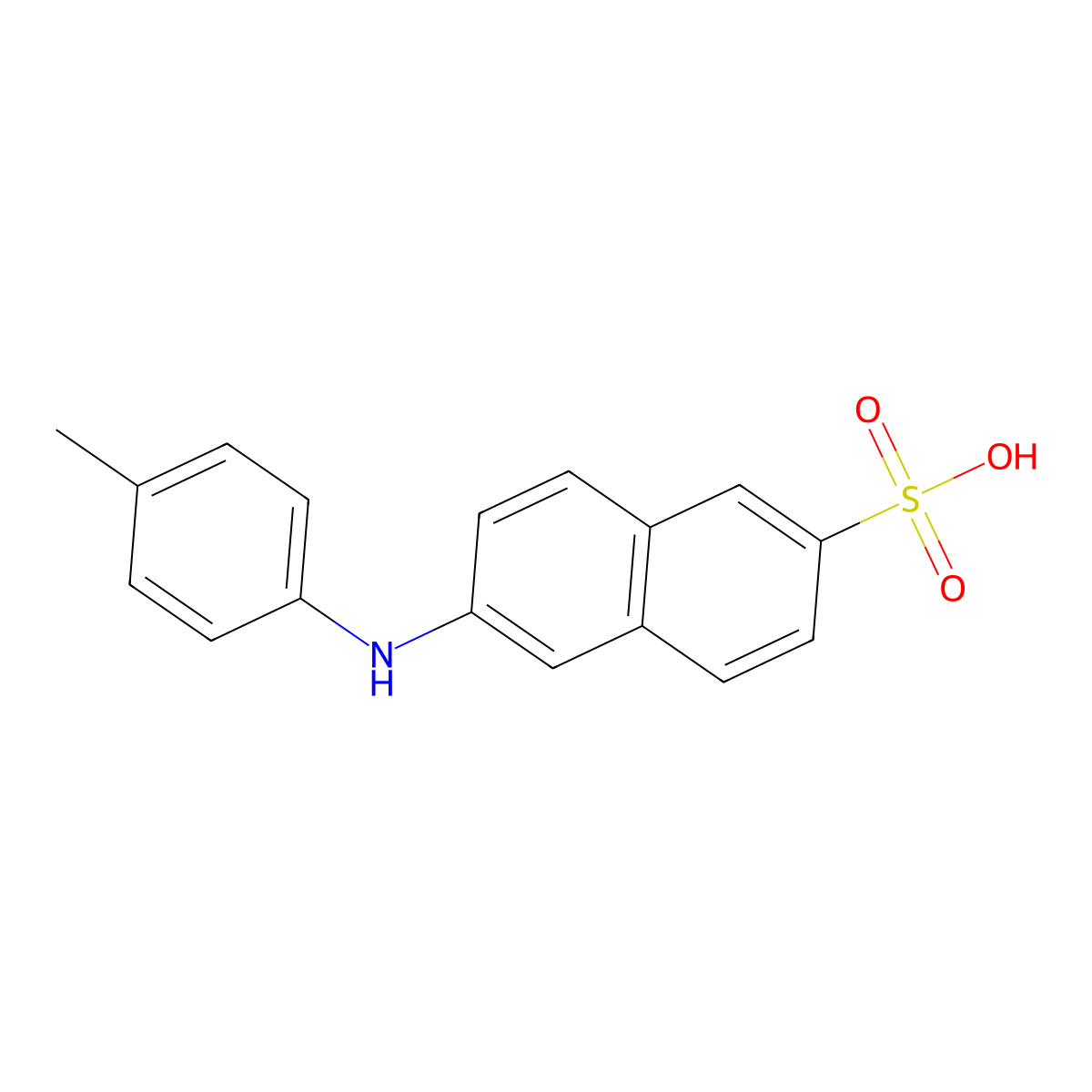 6-p-Toluidino-2-naphthalenesulfonic acid molecular structure, CAS 7724-15-4