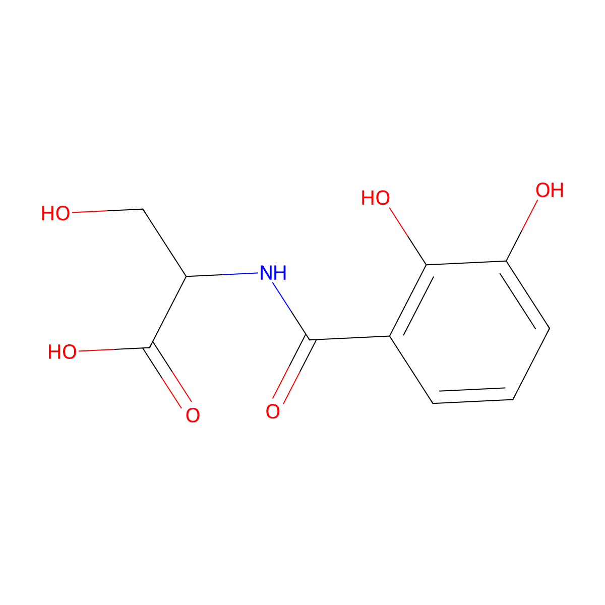 2,3-Dihydroxybenzoylserine molecular structure, CAS 7724-78-9