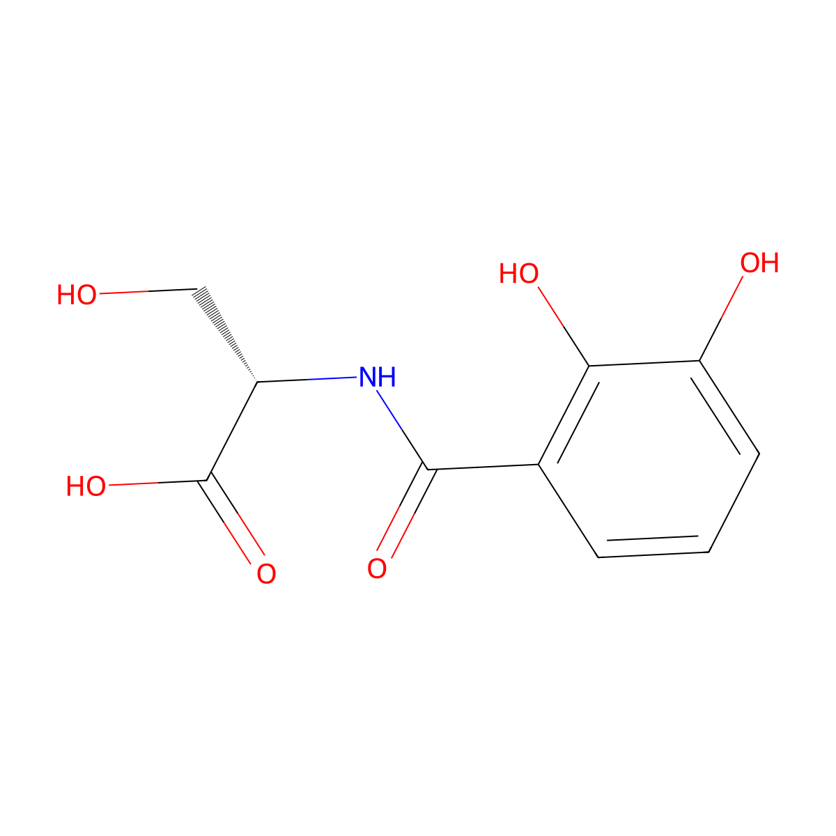 2,3-Dihydroxybenzoylserine molecular structure, CAS 7724-78-9