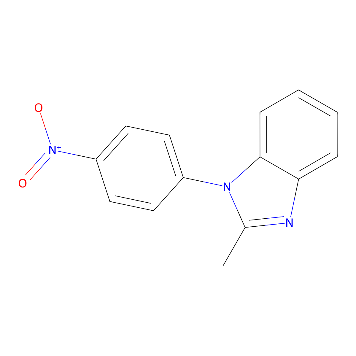 2-Methyl-1-(4-nitrophenyl)benzimidazole molecular structure, CAS 77246-15-2