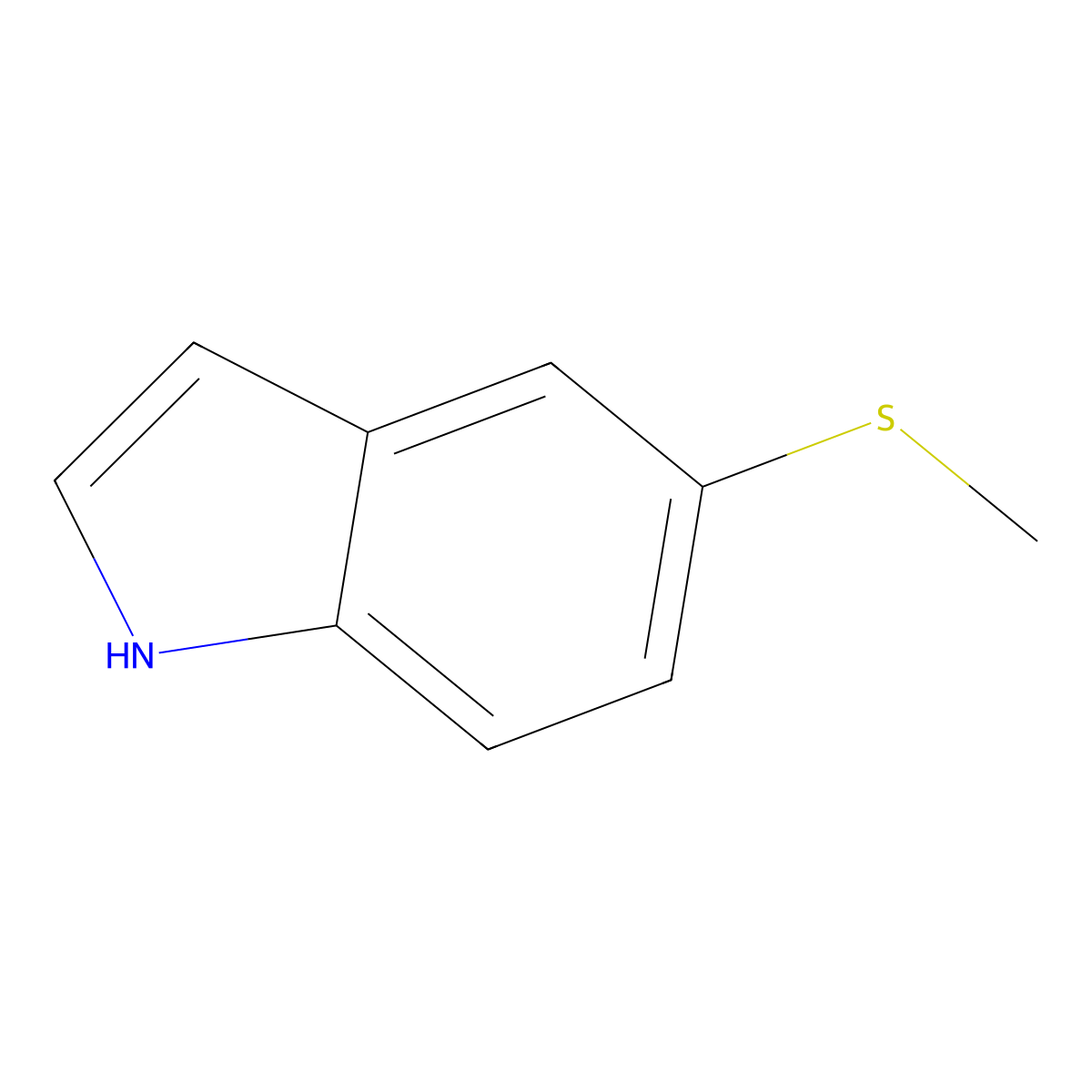 5-(Methylsulfanyl)-1H-indole molecular structure, CAS 77248-65-8